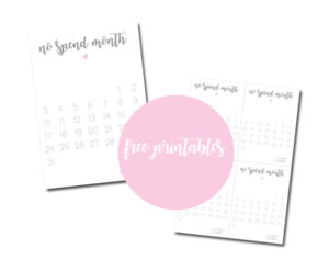 Free Printables - no spend month