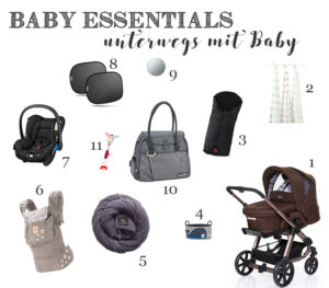 Baby-Essentials: Unterwegs mit Baby
