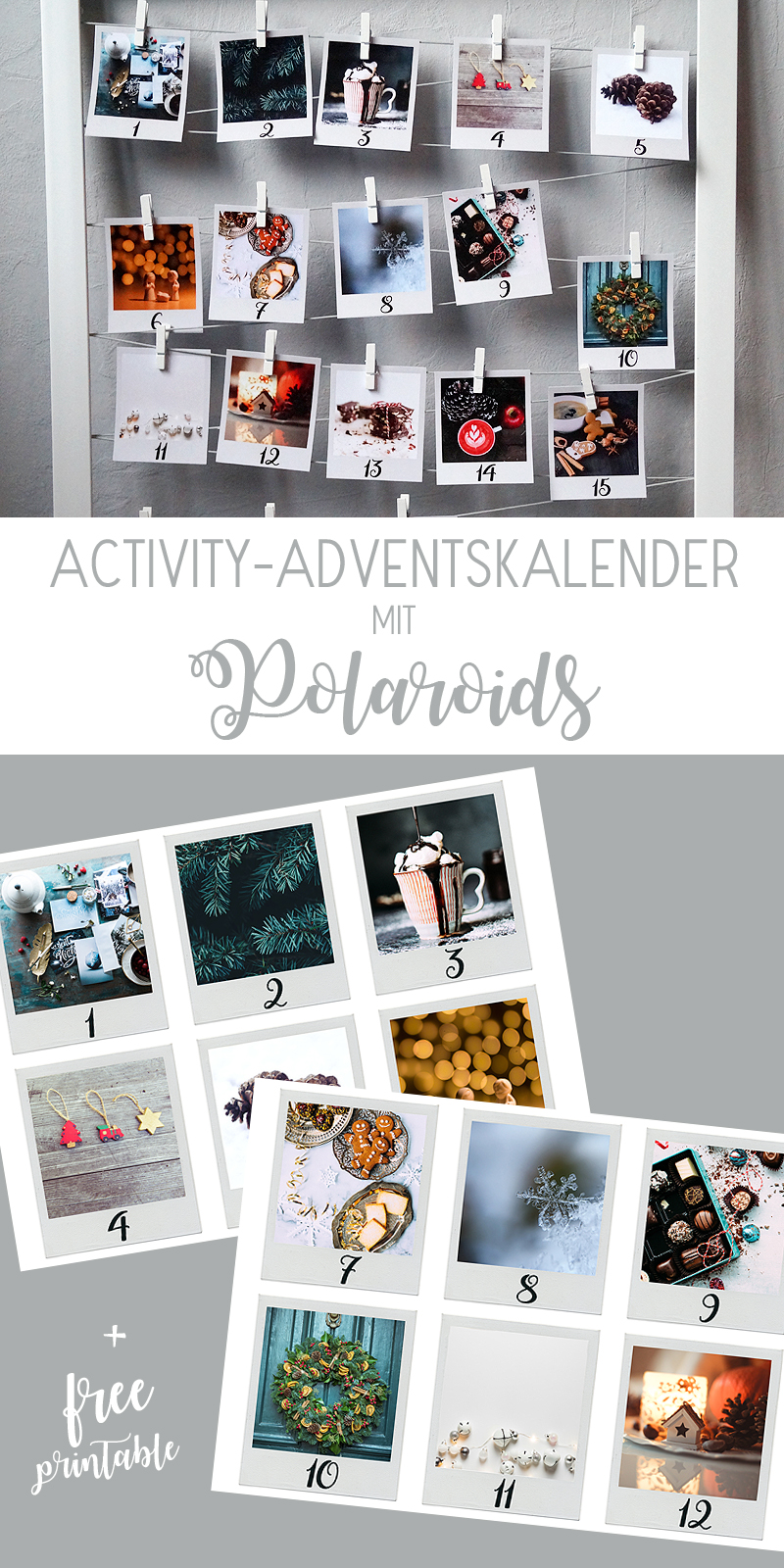 Activity-Adventskalender mit Polaroids